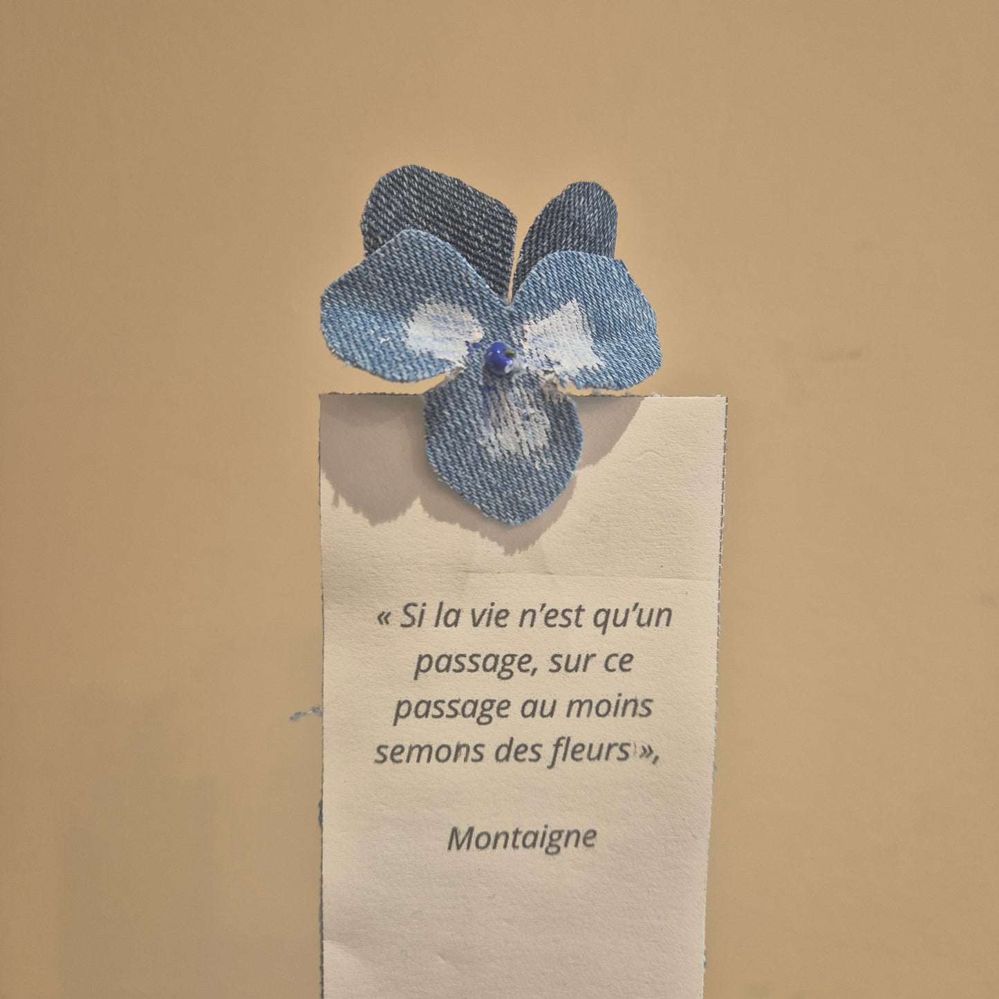 Marque-page fleur
