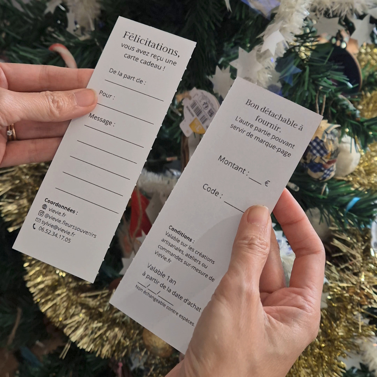 Carte Cadeau marque-page