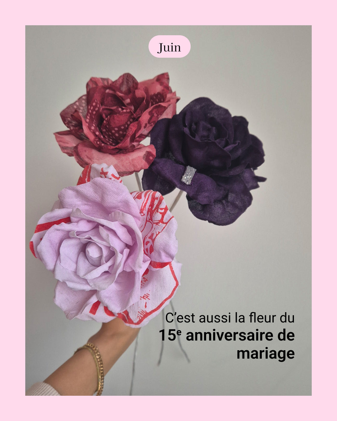 Rose - fleur de naissance de Juin
