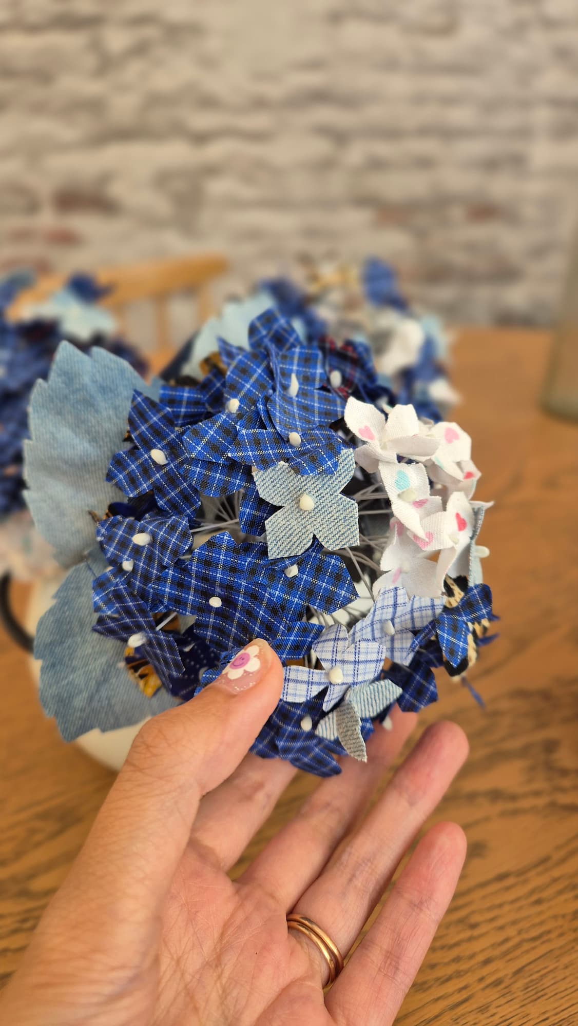hortensia en chute de vetement famille anniversaire mariage