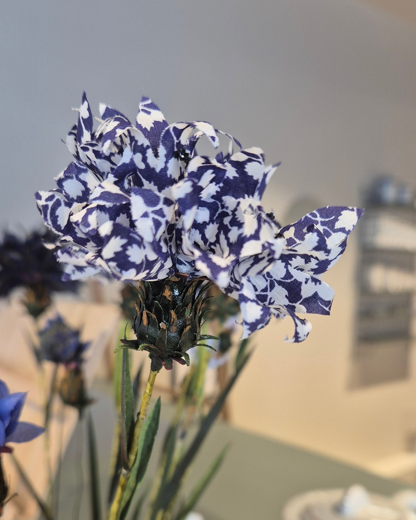 Bleuet éternel en tissu upcyclé - symbole national