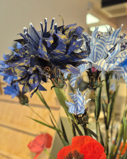 Bleuet éternel en tissu upcyclé - symbole national