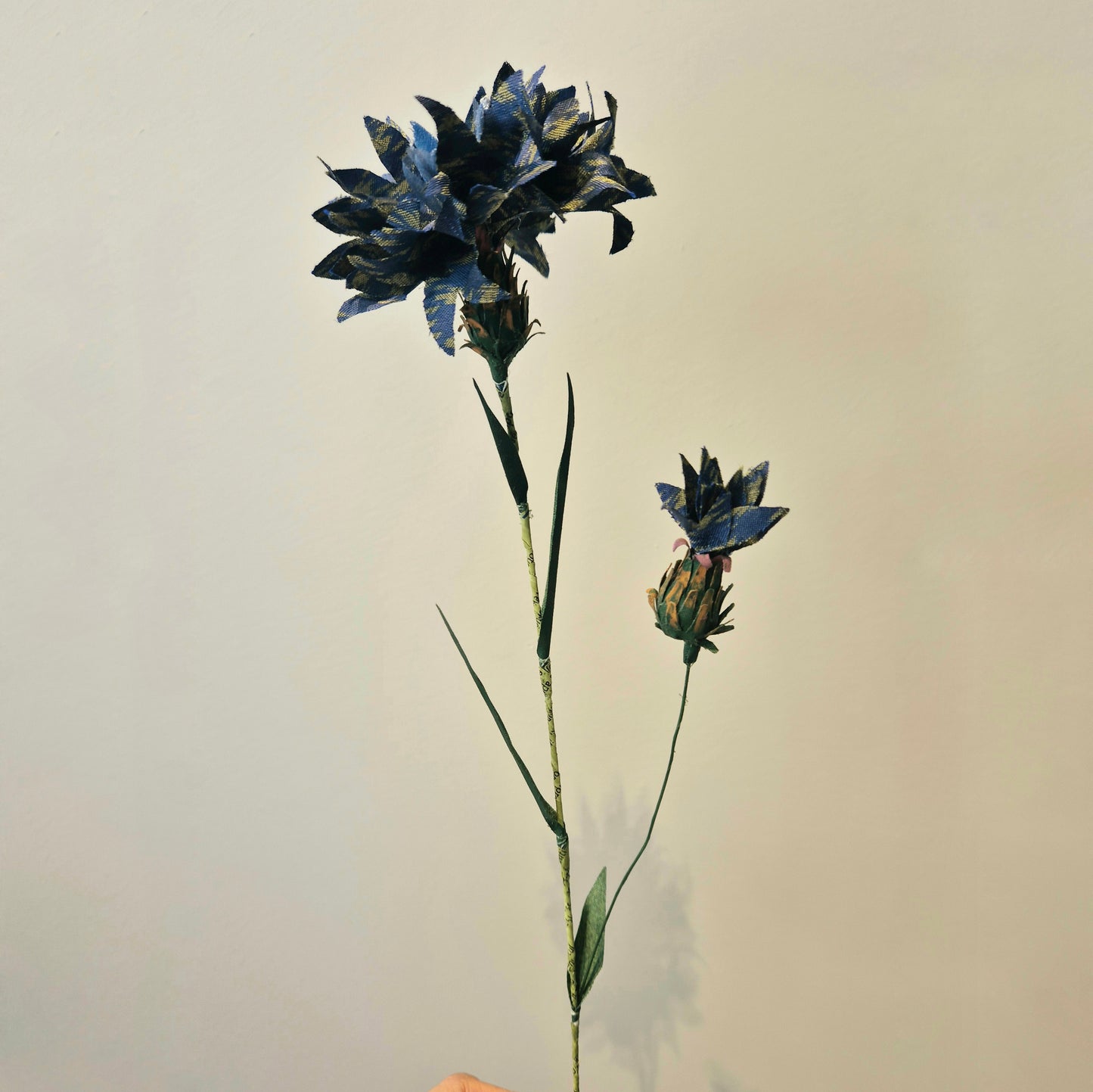 Bleuet éternel en tissu upcyclé - symbole national