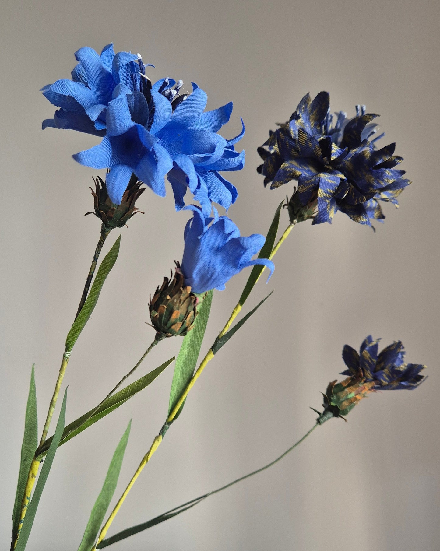 Bleuet éternel en tissu upcyclé - symbole national
